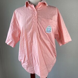Ashleigh Morgan Pink Polo Top Size M